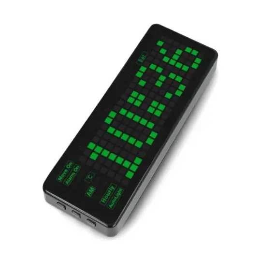 Pico-Clock-Green - modul s digitálními LED elektronickými hodinami - překrytí pro Raspberry Pi Pico - Waveshare 19695 Cenová Bomba