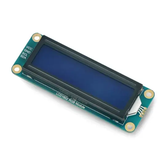 Přímo Od Výrobce Displej LCD1602 I2C 2x16 znaků - barevný - podsvícení RGB Waveshare 19537