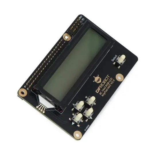 LCD displej 16x2 RGB I2C KeyPad - překrytí pro Raspberry Pi 3B + / 4B - DFRobot DFR0514 Nová Kolekce