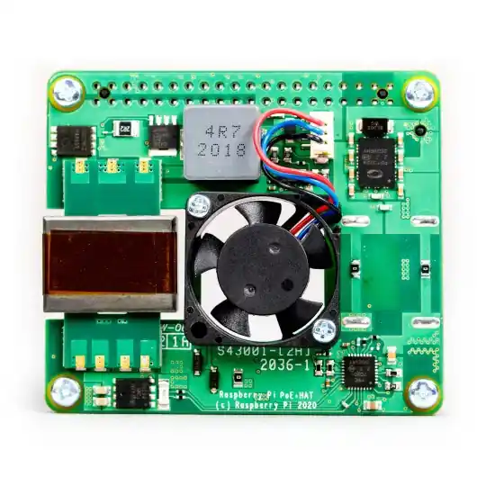 Nakupujte Hned Raspberry Pi PoE + HAT - napájení přes Ethernet pro Raspberry Pi 4B / 3B + - SC1022