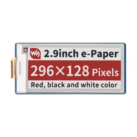 E-inkoust displeje E-Paper 2,9 '' 296x128px - SPI - 3 barvy - pro Raspberry Pi Pico - Waveshare 19607 Finální Výprodej