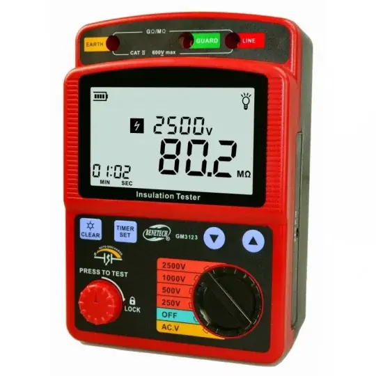 Originální Měřič izolačního odporu vysokého napětí - Benetech GM3123