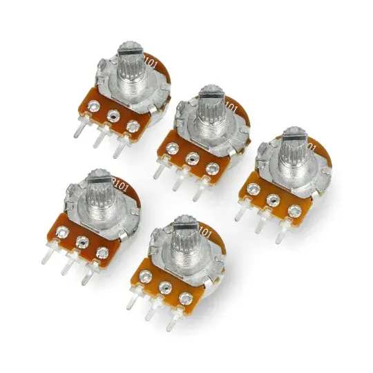 Víkendová Akce Rotační potenciometr 101Ohm lineární 1 / 5W B0.1K / B101 - 5ks.