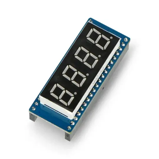 8segmentový displej x4 - červený - SPI - pro Raspberry Pi Pico - Waveshare 19806 Ověřený