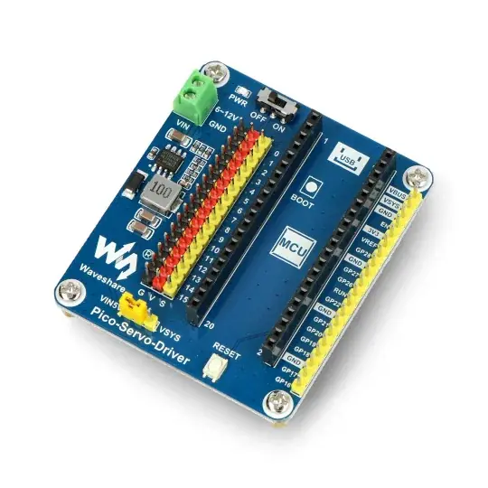 Víkendová Akce 16kanálový 16bitový PWM servo ovladač pro Raspberry Pi Pico - Waveshare 19767