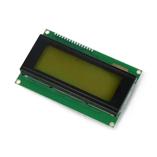 Značkový LCD displej 4x20 znaků zelený s konektory - justPi