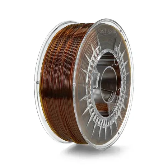 Filament Devil Design PETG 1,75 mm 1 kg - jantarově transparentní Časově Omezené