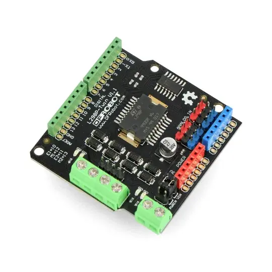 Gravity - Motorový štít 2x2A - Dvoukanálový ovladač motoru 35V / 2A - Štít pro Arduino - DFRobot DRI0017 Sleva