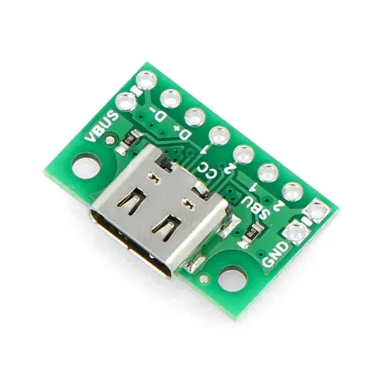 Aktuální Modul s konektorem USB typu C - konektor pro prkénko - Pololu 3411