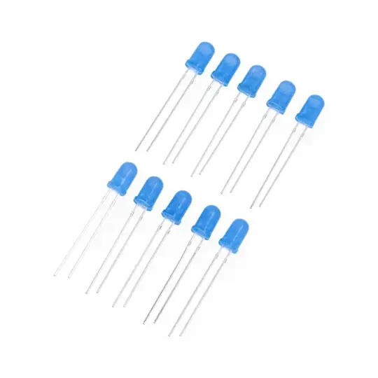 Poslední Šance 5mm modrá LED - 10ks - justPi