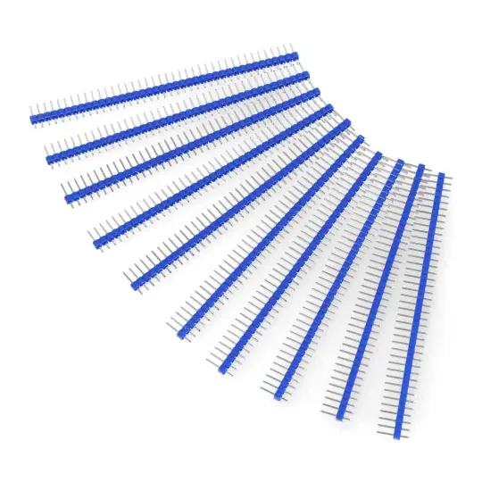 Speciální Cena Zátka Goldpin 1x40 rovná 2,54mm rozteč - modrá - 10ks. - justPi