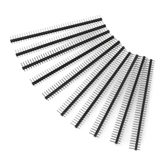 Zátka Goldpin 1x40 rovná 2,54mm rozteč - černá - 10ks - justPi Nejlepší Cena
