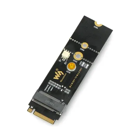 Adaptér M.2 Key M na klíč A s podporou USB - pro zařízení s PCIe - Waveshare 20315 Přímo Od Výrobce