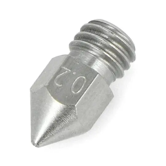 Časově Omezené Tryska 0,2 mm MK8 - 1,75 mm vlákno - nerezová ocel