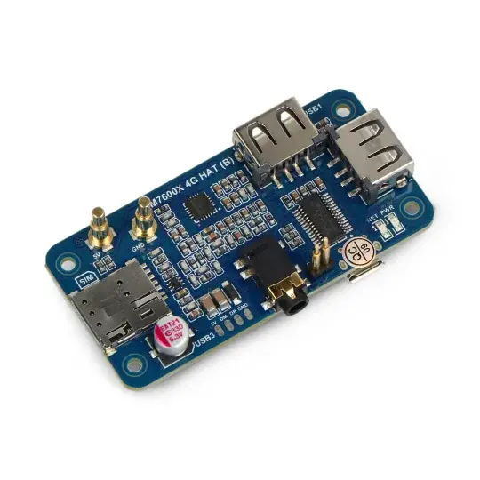 Zlevněný SIM7600G-H 4G HAT (B) – překrytí GNSS/LTE 4G/3G/2G pro Raspberry Pi – Waveshare 19485