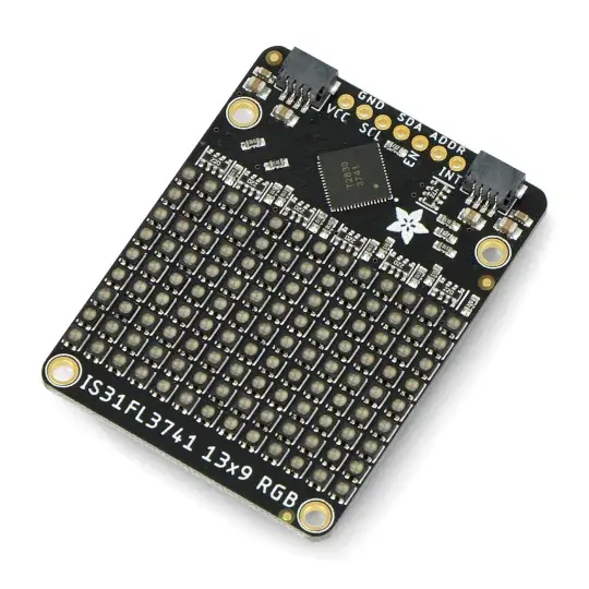 Výprodej RGB LED Matrix Driver - modul s RGB LED maticí 117 diod - IS31FL3741 - STEMMA QT / Qwiic - Adafruit 5201