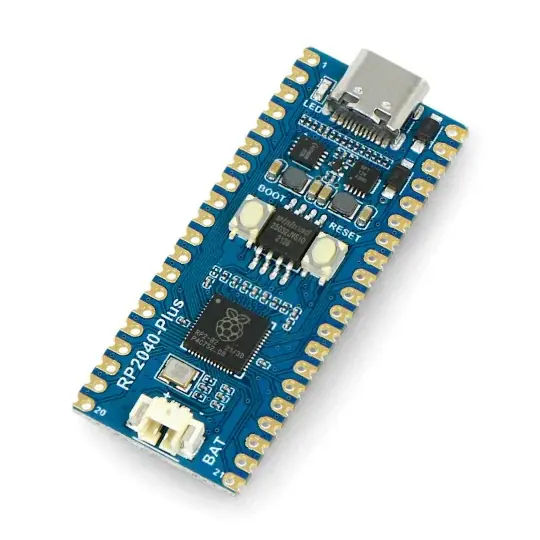 Nejlepší Volba RP2040-Plus - deska s mikrokontrolérem RP2040 a přídavnou pamětí Flash - Waveshare 20290
