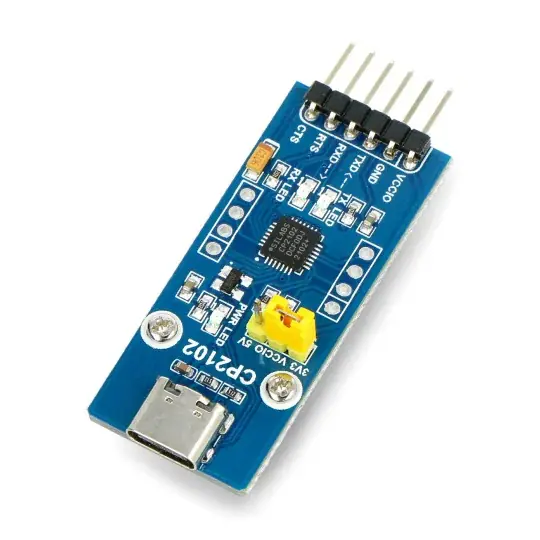 Konvertor USB-UART TTL CP2102 - zásuvka USB typu C - Waveshare 20644 Tovární Cena