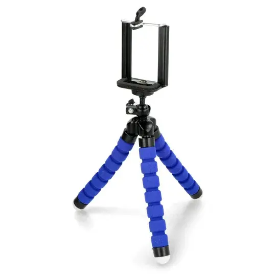 Univerzální stativ - Stativ pro telefon / fotoaparát - Modrý - KrugerMatz KM1366-BL Speciální Cena