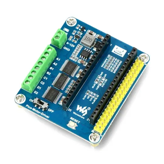 Víkendová Akce Modul stejnosměrného ovladače motoru - čtyřkanálový ovladač motoru - překrytí pro Raspberry Pi Pico - Waveshare 19764