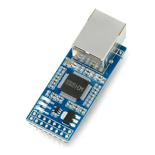 Poslední Šance 2-CH UART To Ethernet Converter - dvoukanálový UART to Ethernet konvertor - transparentní přenosový modul - Waveshare 20655