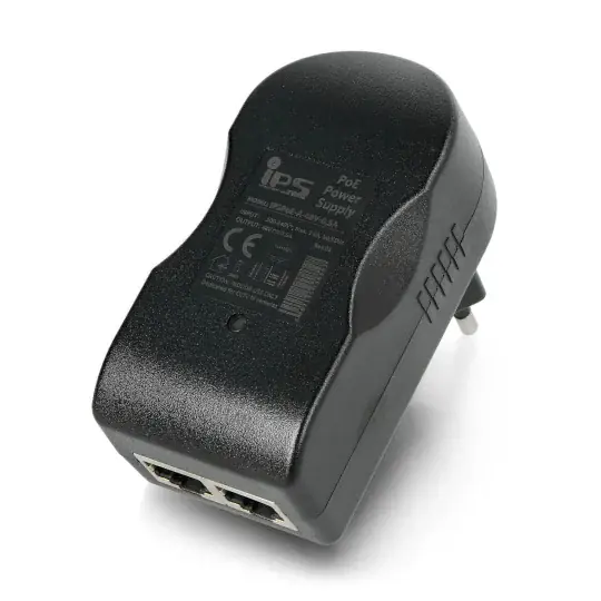 Zásuvkový adaptér IPS PoE - RJ45 - 48V / 0,5A / 24W - černý Akce