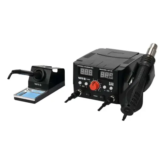 2v1 horkovzdušná a hrotová pájecí stanice Yato YT-82458 - 750W Časově Omezené