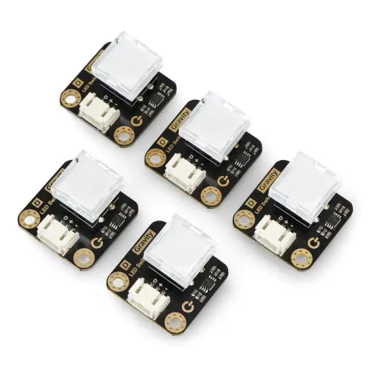Gravitace - LED Switch 5x - sada 5x LED podsvícení tlačítka - různé barvy - DFRobot DFR0789 Značkový