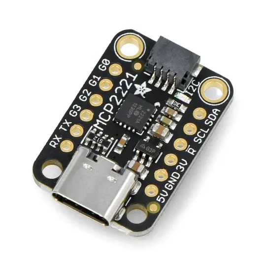MCP2221A - USB to GPIO, ADC, I2C převodník - Stemma QT / Qwiic - Adafruit 4471 Cenový Hit