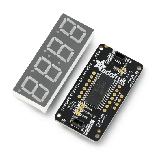 Hit Sezóny 4místný 7segmentový zobrazovací modul 0,56 '' Batoh - modrý I2C - STEMMA QT / Qwiic - Adafruit 881