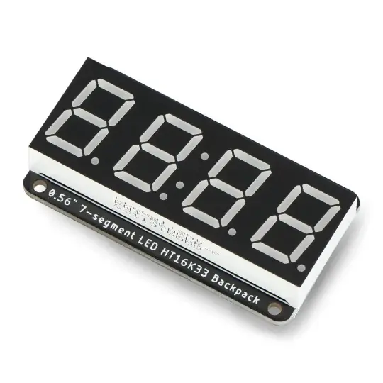 4místný 7segmentový zobrazovací modul 0,56 '' Batoh - červený I2C - STEMMA QT / Qwiic - Adafruit 878 Originální