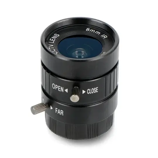 Levný 8mm objektiv CS-Mount - manuální nastavení ostření - pro kameru HQ Raspberry Pi - ArduCam LN039