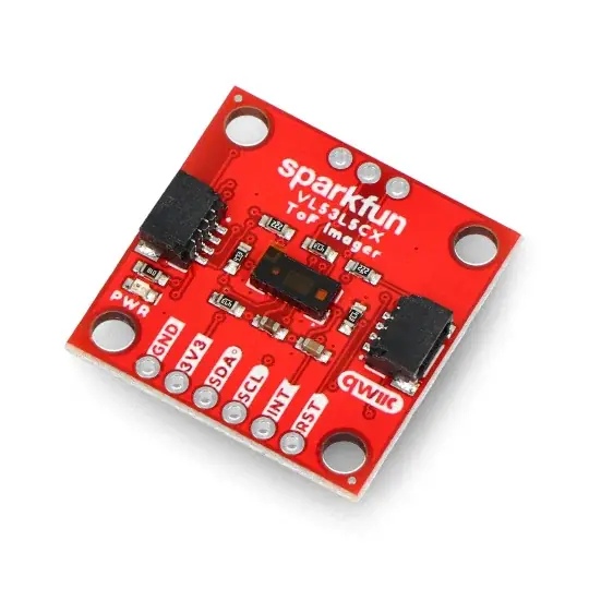 Vysoce Kvalitní VL53L5CX Time-Of-Flight Imager - Snímač vzdálenosti - 4000 mm - I2C - Qwiic - SparkFun SEN-18642