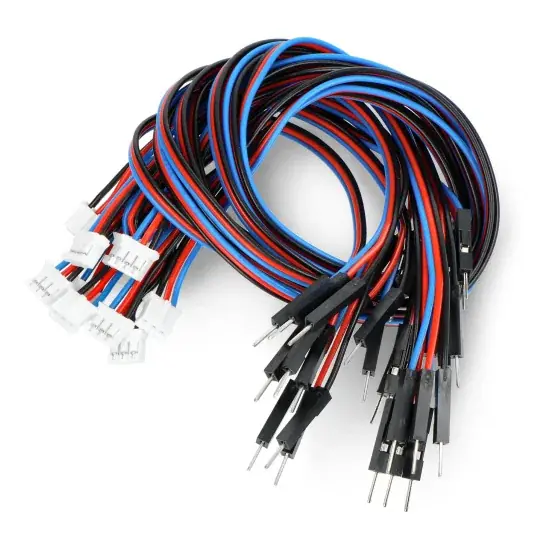 Nízká Cena Gravitace - sada propojovacích kabelů - zástrčka PH2.0 samec - 30cm - 10ks. - DFRobot FIT0897