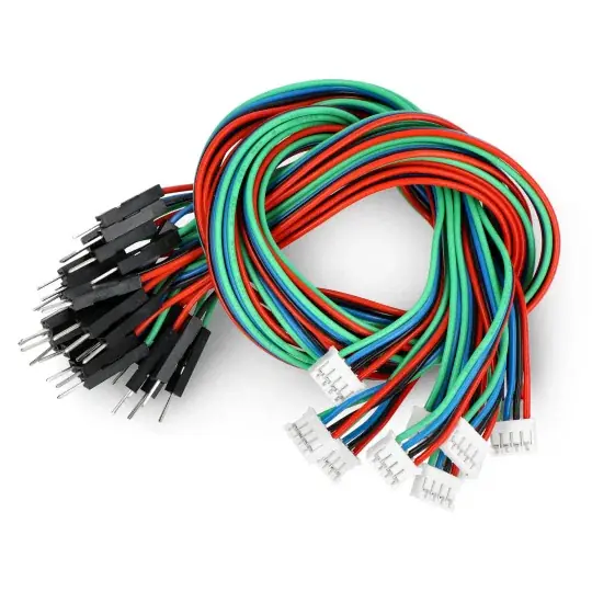 Gravitační - sada propojovacích kabelů I2C / UART - 4kolíková zástrčka PH2.0 samec - 30 cm - 10ks - DFRobot FIT0898 Zlevněný