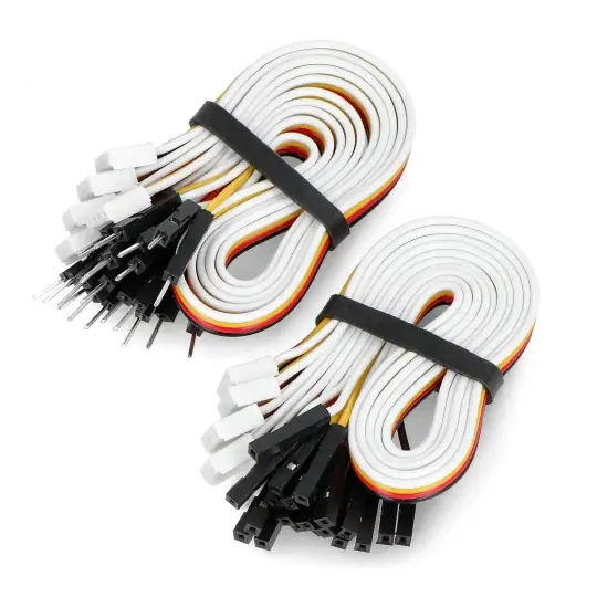 Grove - sada 5 vodičů 4-pin 2mm - samice / samec vodiče 2,54mm 20cm Akční Cena