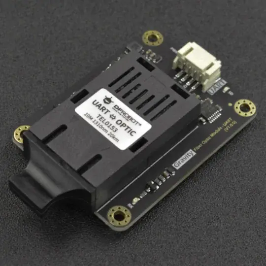 Novinka Gravity - modul transceiveru z optických vláken - UART - DFRobot TEL0153