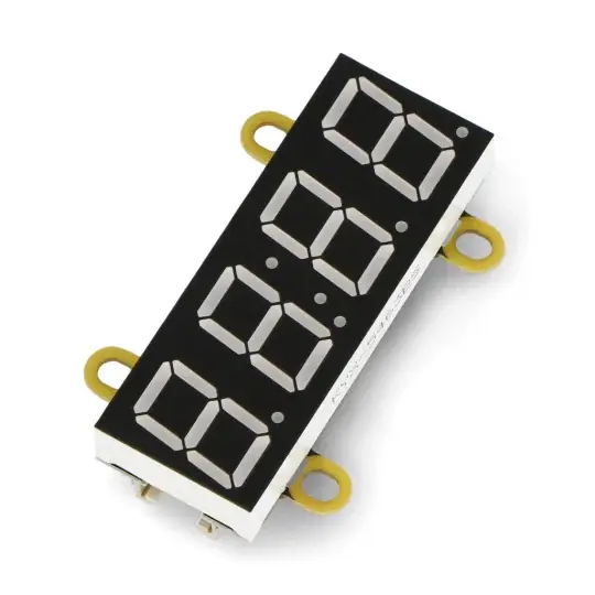 Značkový Jednotka číslicových hodin 4místný 7segmentový zobrazovací modul – červený I2C – M5Stack U146