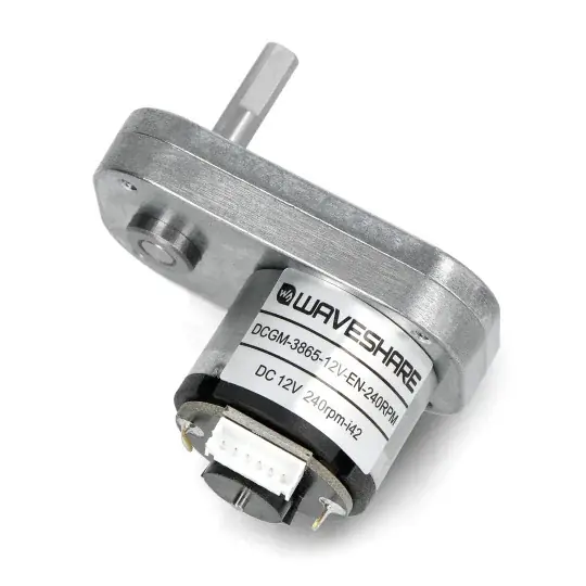 Nová Kolekce DC 12V 240 ot./min. motor typu L s kovovým převodem - magnetický Hallův enkodér - Waveshare 22346