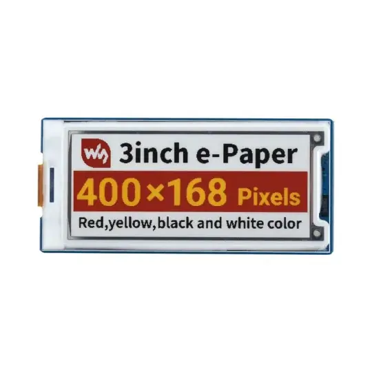 Displej e-papíru – 3'' 400x168px – 4 barvy – SPI – Waveshare 22758 Kup Teď