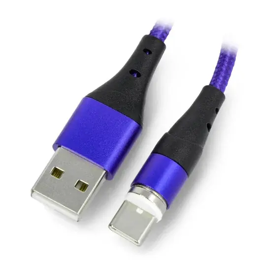 Magnetický kabel USB A - USB typ C - 1m - Akyga AK-USB-42 Levný