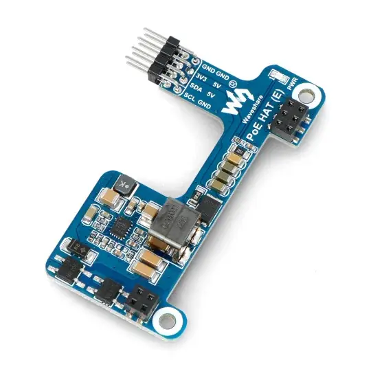 Power over Ethernet HAT (E) - PoE a síťový adaptér 802.3af - pro Raspberry Pi 3B+ / 4B - Waveshare 23285 Nejprodávanější