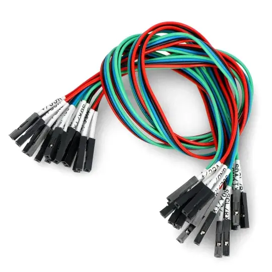 Jen Po Omezenou Doba Gravitace - sada propojovacích kabelů I2C/UART - samice-samice - 30cm - 5 ks. - DFRobot FIT0916-FF
