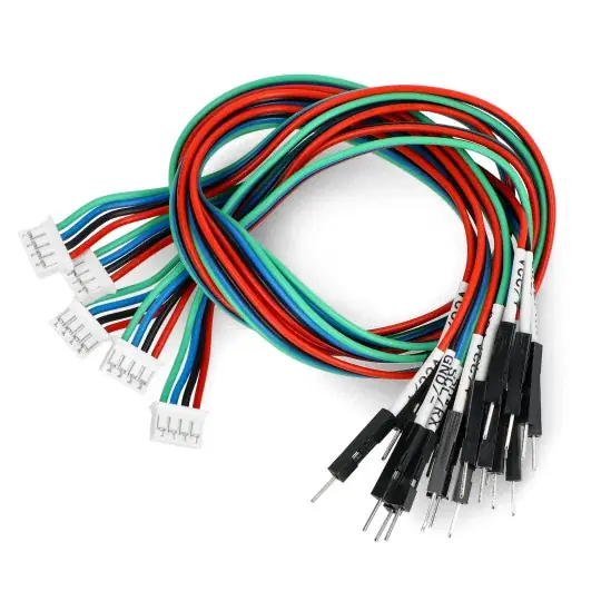Gravitace - sada propojovacích kabelů I2C/UART - PH2.0-samec - 30cm - 5ks - DFRobot FIT0916-M Dokud Zásoby Vydrží