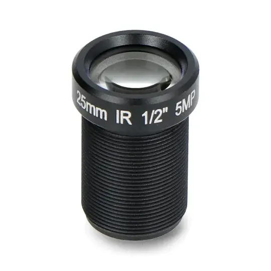 Objektiv GJ-M12-25IR(5MP)-3 M12 25mm 5Mpx - pro fotoaparát Raspberry Pi Finální Výprodej