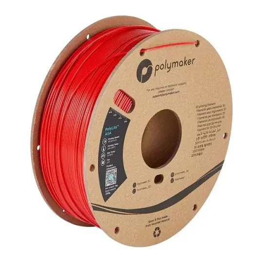 Přímo Od Výrobce Polymaker PolyLite ASA filament 1,75mm 1kg - Červená