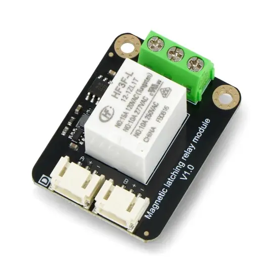 Gravitační - západkové magnetické relé 10A/250VAC - pro Arduino a ESP32 - DFRobot DFR0996 Omezená Nabídka