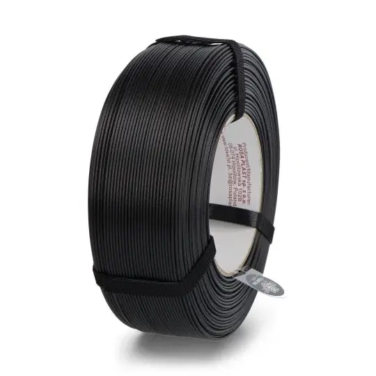 Náhradní struna Rosa3D PETG CarbonLook 1,75 mm 1 kg - součástí balení je opakovaně použitelná cívka - černá Cenový Hit
