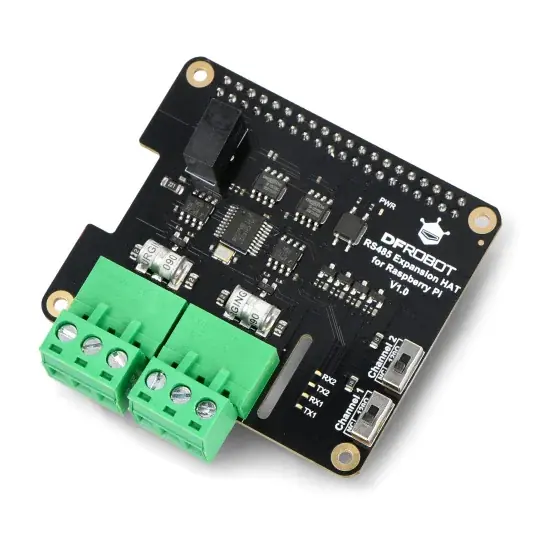 Dvoukanálový RS485 Expansion Hat - dvoukanálový štít pro Raspberry Pi 4B - DFRobot DFR0824 Časově Omezené