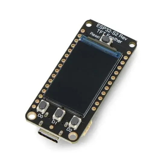 Expresní Doručení Feather ESP32-S2 Reverse - s TFT displejem - WiFi modul, GPIO, 4MB Flash, 2MB PSRAM - Adafruit Adafruit 5345